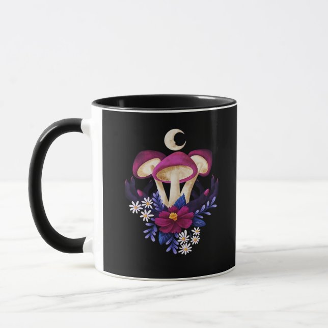 Whimsigothic Mushrooms Classic Mug (Left)