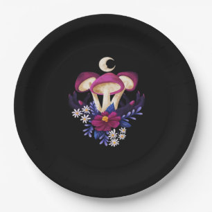 Whimsigothic Mushrooms Classic Paper Plate