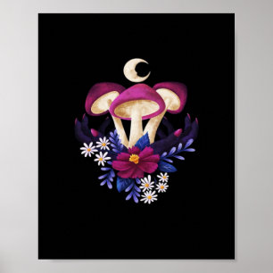 Whimsigothic Mushrooms Classic Poster