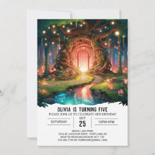 Whimsy Adorable Woodland Digital Birthday Invitation