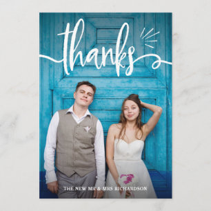 Whimsy and Charm Two Photo Wedding Thank You Card