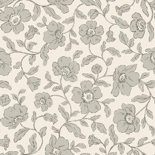 Whimsy Anemones Soft Grey Wrapping Paper