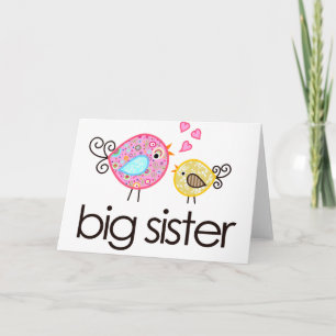 Whimsy Birds Big Sister T-shirt Announcement