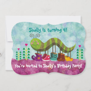 Whimsy Caterpillar Kids Invitation