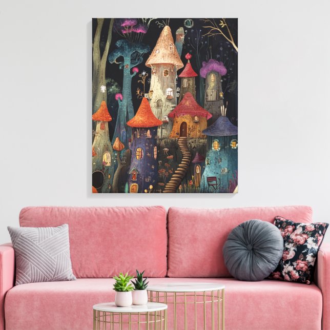  Whimsy-Enchanted-Forest Canvas Print (Insitu(LivingRoom))