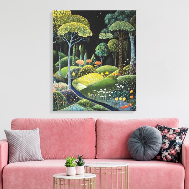 Whimsy-Enchanted-Forest Canvas Print (Insitu(LivingRoom))