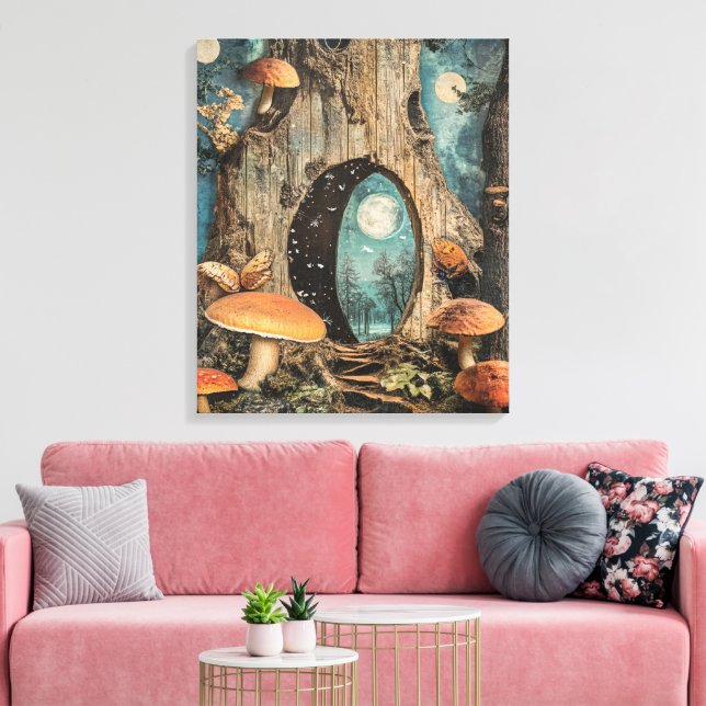 Whimsy-Enchanted-Forest Canvas Print (Insitu(LivingRoom))