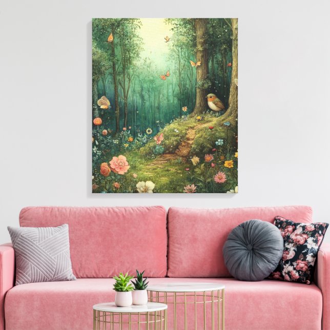  Whimsy-Enchanted-Forest Canvas Print (Insitu(LivingRoom))
