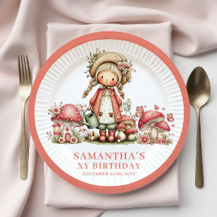 Whimsy Fairy 7th Birthday Blush Pink Plates