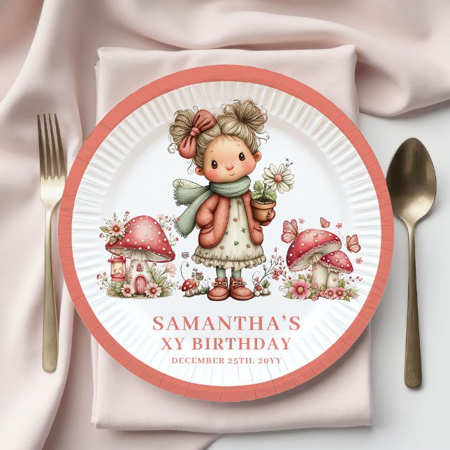 Whimsy Fairy 8th Birthday Blush Pink Plates (Whimsy Fairy 8th Birthday Blush Pink Plates)