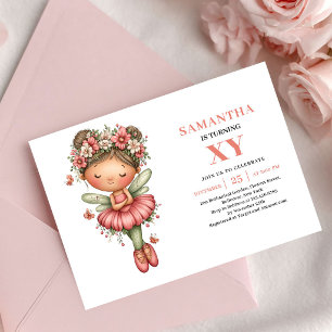 Whimsy Fairy Girl Birthday Blush Pink Magic invite