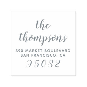 Whimsy Family Name Custom Return Address Self-inking Stamp