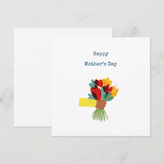 Whimsy Floral Bouquet Mother’s Day Card (Front/Back)