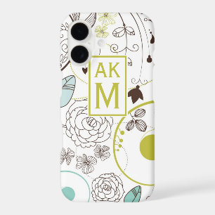 Whimsy Floral Pattern Monogram iPhone 7 Plus Case