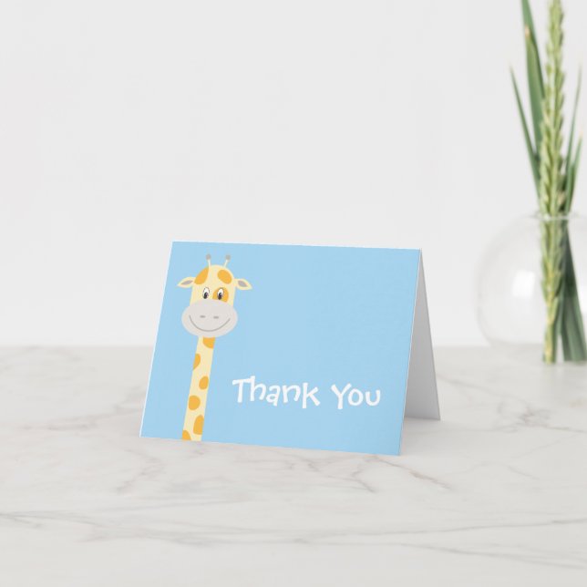 Whimsy Giraffe Thank You Card (Front)