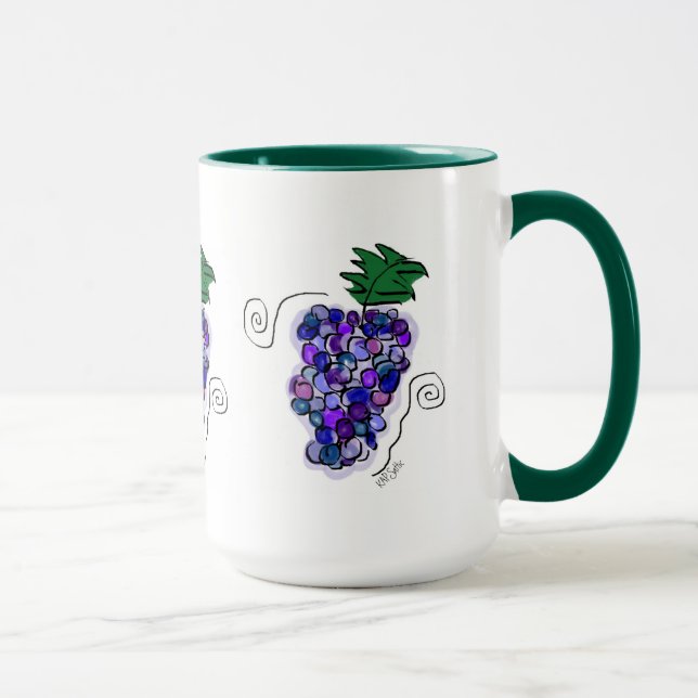 Whimsy Grapes Mug (Right)