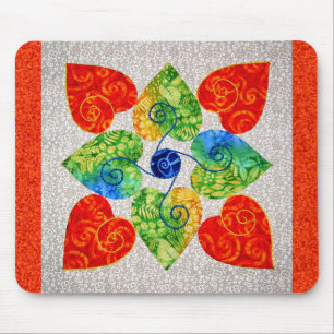 Whimsy Hearts Quilt - Block #1 Mouse Mat