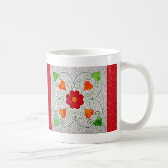 Whimsy Hearts Quilt - Block #2 Coffee Mug (Right)
