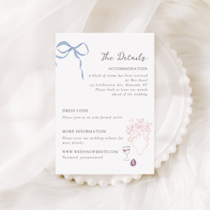 Whimsy Illustrated Wedding Details Enclosure Card