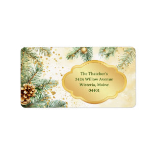 Whimsy in Christmas Garlands Return Address Labels