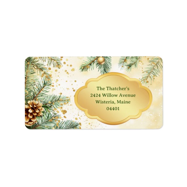 Whimsy in Christmas Garlands Return Address Labels (Front)