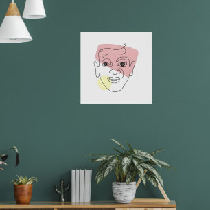 Whimsy in One Line – Abstract Portrait Poster