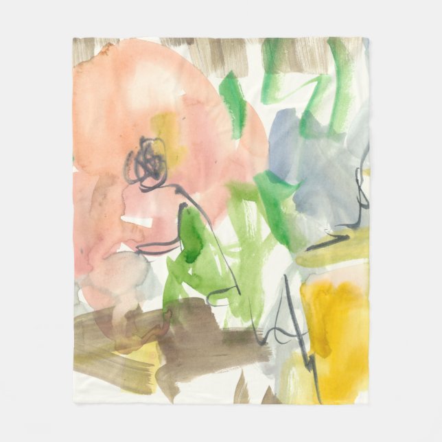 Whimsy in The Garden II Fleece Blanket (Front)