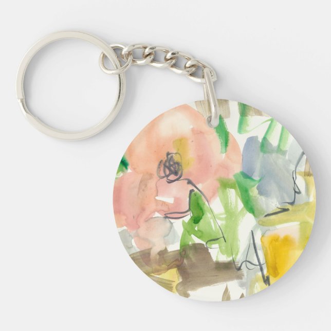 Whimsy in The Garden II Key Ring (Front)