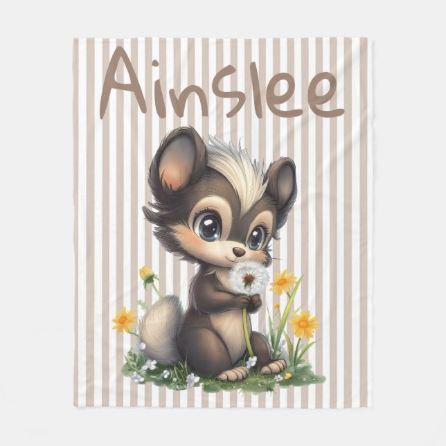  Whimsy in the Wildflowers Fleece Blanket (Front)