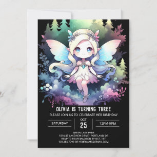 Whimsy Minimalist Fairy Birthday Invitation