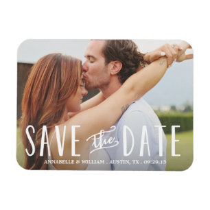 Whimsy Overlay Save the Date Magnet