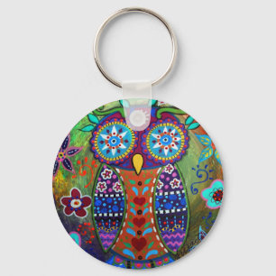 whimsy owl key ring