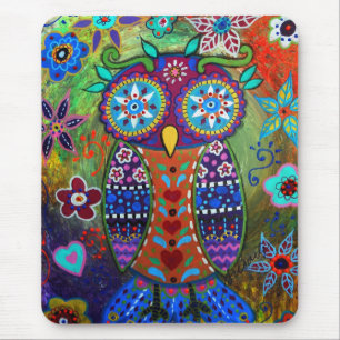 whimsy owl mouse mat