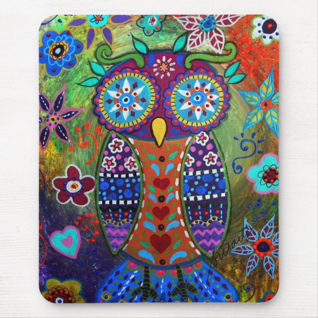 whimsy owl mouse mat (Front)