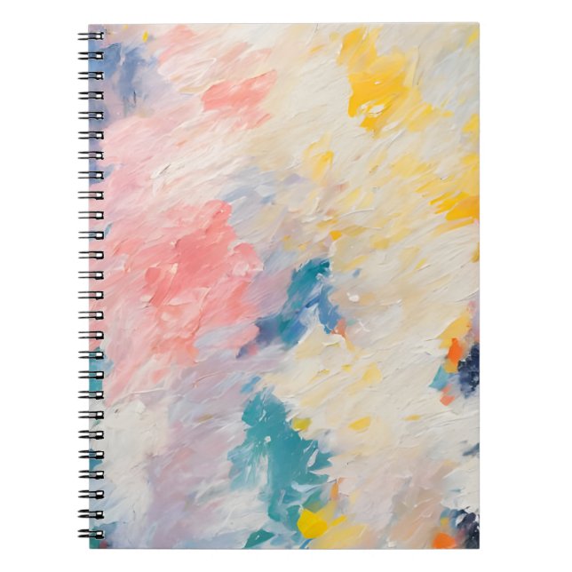 Whimsy Pastel Hues  Dream Pattern Notebook (Front)