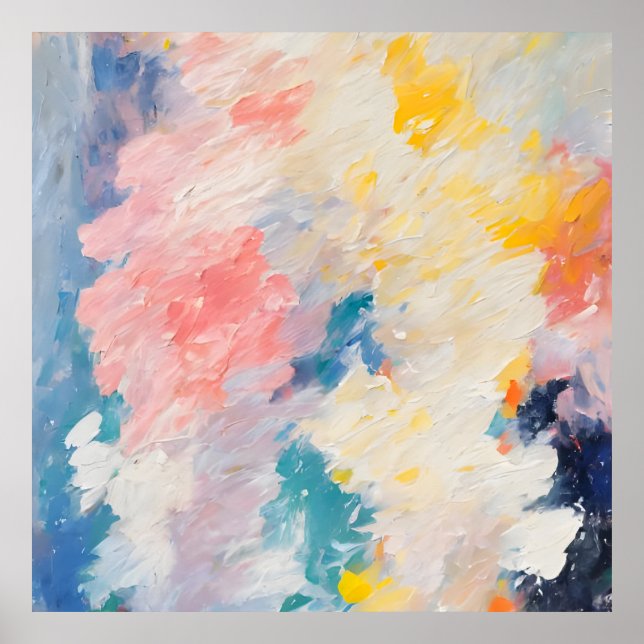 Whimsy Pastel Hues  Dream Pattern Poster (Front)