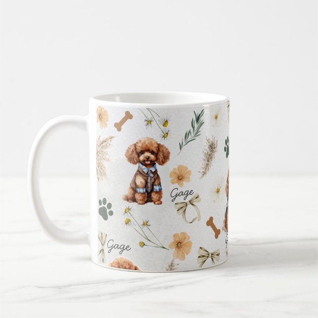 Whimsy Poodle Pizzazz Coffee Mug (Left)