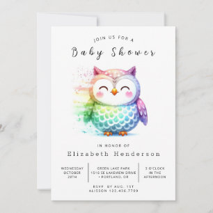 Whimsy Printable Owl Baby Shower Invitation