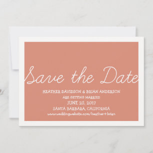 Whimsy Save the Date Invite, Orange Invitation