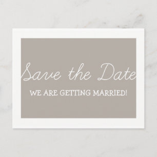 Whimsy Save the Date Postcard, Beige Announcement Postcard