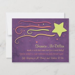 Whimsy Shooting Star Baby Shower Invitation