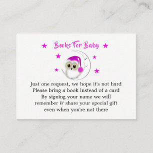 Whimsy Super Cute Snowy Owl Baby Book Request Enclosure Card