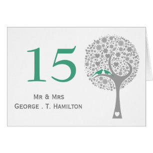 whimsy tree mint lovebirds mod table numbers