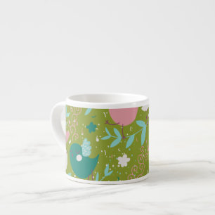 Whimsy Tweety Birds on Vines Espresso Cup