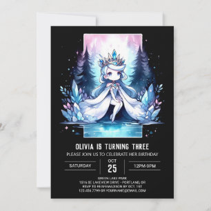 Whimsy Watercolor Princess Birthday Invitation