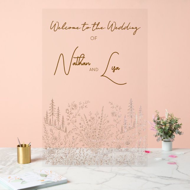 Whimsy Wedding Welcome Sign (Wedding)