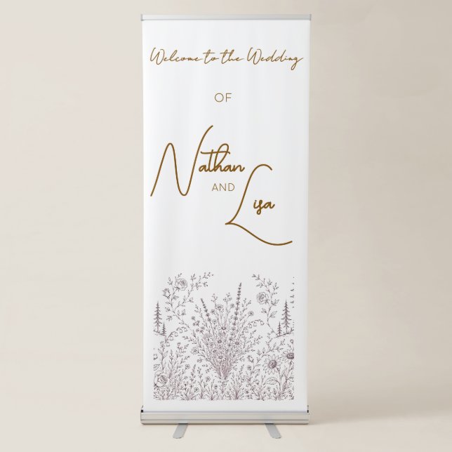 Whimsy Welcome Wedding Banner (Front)