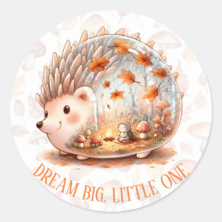Whimsy Wilderness Critters - the Hedgehog - Classic Round Sticker