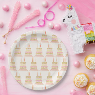 Whimsy & Wishes Birthday Cake Paper Plate