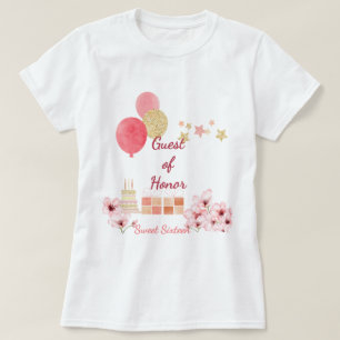 Whimsy & Wishes Sweet 16 Guest of Honor Birthday T-Shirt